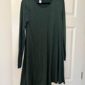 OLD NAVY Dark Green Long Sleeve Dress